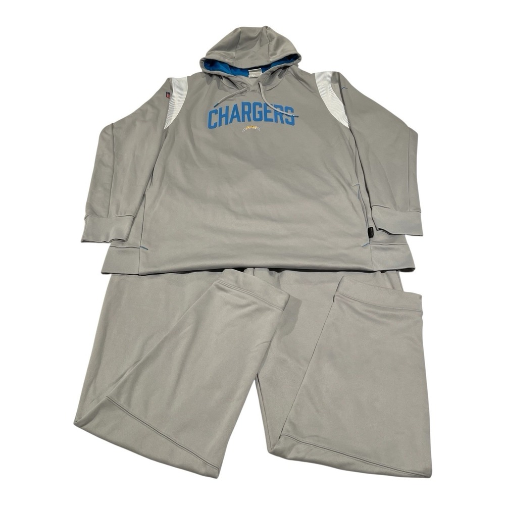 Nike NFL Chargers 3XL On-Field Sweatshirt & Pants Set Men's Dri-Fit Gray